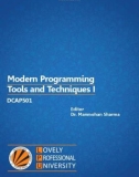 Ebook Modern programming tools and techniques I: Part 1 - Dr. Manmohan Sharma