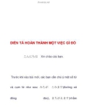 DIỄN TẢ HOÀN THÀNH MỘT VIỆC GÌ ĐÓ