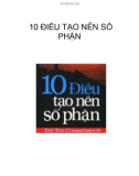 10 điều tạo nên số phận part 1