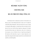 BÀI HỌC NGÀN VÀNG - CHƯƠNG XIII