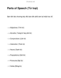 Parts of Speech (Từ loại)