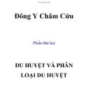 Đông Y Châm Cứu - DU HUYỆT VÀ PHÂN LOẠI DU HUYỆT