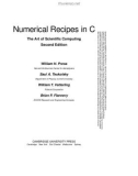 Ebook Numerical recipes in C