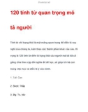 120 tính từ quan trọng mô tả người trong tiếng anh