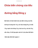 Chữa biến chứng của tiểu đường bằng Đông y