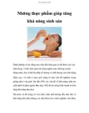 Những thực phẩm giúp tăng khả năng sinh sản