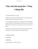 Chảy máu khi mang thai - Trong 3 tháng đầu