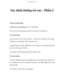 Suy dinh dưỡng trẻ em – Phần 2