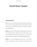 Mental Status Changes