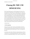 Dinh dưỡng và an toàn thực phẩm Chương III: NHU CầU DINH DƯỡNG