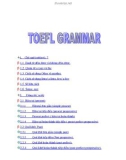 Tài liệu về TOEFl Grammar