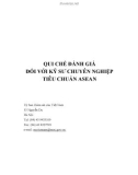 Quy chế đánh giá đối với kỹ sư chuyên nghiệp tiêu chuẩn ASEAN