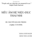 SIÊU ÂM HỆ NIỆU-DỤC THAI NHI