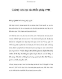 Giá trị tích cực của Hiến pháp 1946