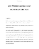 SIÊU ÂM TRONG CHẨN ĐOÁN BỆNH THẬN-TIẾT NIỆU