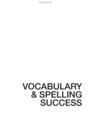 Vocabulary & Spelling Success