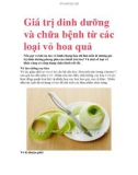 Giá trị dinh dưỡng và chữa bệnh từ các loại vỏ hoa quả