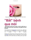 Bắt bệnh qua môi