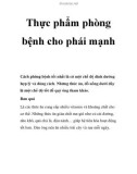 Thực phẩm phòng bệnh cho phái mạnh