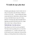 Vô sinh do nạo phá thai