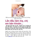 Lần đầu làm mẹ, chị em băn khoăn...