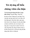 Trẻ dị ứng dễ biến chứng viêm cầu thận