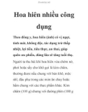 Hoa hiên nhiều công dụng