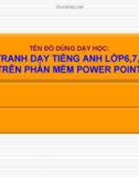 Đồ dùng dạy học : Bộ tranh dạy tiếng anh lớp 6, 7, 8 và 9 trên phần mềm power point