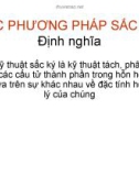 Bài giảng Các phương pháp sắc ký