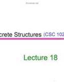 Lecture Discrete structures: Chapter 18 - Amer Rasheed