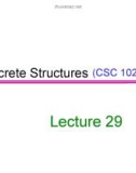 Lecture Discrete structures: Chapter 29 - Amer Rasheed