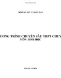 CHƯƠNG TRÌNH CHUYÊN SÂU THPT CHUYÊN MÔN: SINH HỌC