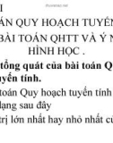 Chương I BÀI TOÁN QUY HOẠCH TUYẾN TÍNH - Bài 2. BÀI TOÁN QHTT VÀ Ý NGHĨA HÌNH HỌC