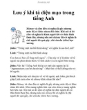 Lưu ý khi tả diện mạo trong tiếng Anh