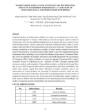 Market orientation, access to finance and the mediating effect of enterprises' performance: A case study of vietnamese small and medium-sized enterprises