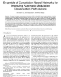 Ensemble of convolution neural networks for improving automatic modulation classification performance