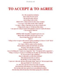 TO ACCEPT & TO AGREE