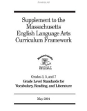 Supplement to the Massachusetts English Language Arts Curriculum Framework