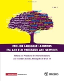 ENGLISH LANGUAGE LEARNERS ESL AND ELD PROGRAMS AND SERVICES