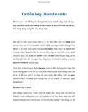 Từ hỗn hợp (Blend words)