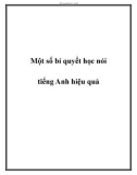 Một số bí quyết học nói tiếng Anh hiệu quả.