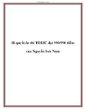 Bí quyết ôn thi TOEIC đạt 990/990 điểm của Nguyễn Sơn Nam.