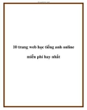 10 trang web học tiếng anh online miễn phí hay nhất.