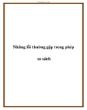 Những lỗi thường gặp trong phép so sánh