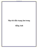 Mẹo bỏ dấu trọng âm trong tiếng Anh