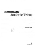 First Steps in Academic Writing Ann Hogue