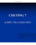 Bài giảng Nguyên lý thống kê: Chương 7 - GV. Hà Văn Sơn