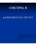 Bài giảng Nguyên lý thống kê: Chương 8 - GV. Hà Văn Sơn