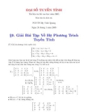 Bài giảng Đại số tuyến tính: Bài 9 - PGS. TS Mỵ Vinh Quang