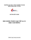 Bài giảng Toán cao cấp A1-C1: Phần 1 - Huỳnh Hữu Dinh